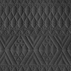 akkialla Twin Size Quilt Bedding Set,Black Lightweight Microfiber Soft Bedspreads,Modern Style Geoetric Pattern Coverlet Set for All Seasons,2 Piece(1 Quilt,1Pillow Sham)