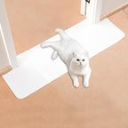 Uross Carpet Protector for Pets -3.6FT 3PCS White Round Corner Plastic Carpet Protector, Under Door Cat Carpet Protector for Doorway, Anti Cat Scratch Carpet Mat, Stop Cats from Scratching Carpet