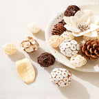 Fall Potpourri Bowl Fillers | Dried Flowers | Fragrance Sachet of Petal | Vase Decor | Home Fragrance for Bathroom Bedroom Living Room Office (White)