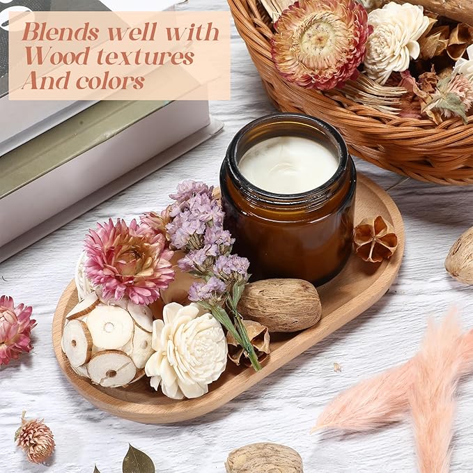 Nuanchu 2 Pack Decorative Balls Potpourri Bowl Filler Decor Natural Vase Bowl Filler Assorted Spherical Rattan Twigs Wicker Balls for Home Decor Centerpiece, No Scent(Pink Series,Rustic Style)
