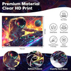 NYZE Blacklight Tapestry Music Wall Tapestry Space Art Colourful Design Tapestries for Hip Hop College Dorm Room Bedroom Wall Decor 79in×59in