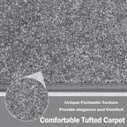PURE ERA Carpet Stair Treads Tape Free Non Slip Indoor Stair Carpet Stair Protectors Pet-Friendly Non-Slip Skid Resistant Washable Reusable 8" x 30"(14 Pieces,Gray)