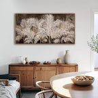 Boho Wall Art in Modern Brown, Minimalist Canvas Artwork for Living Room,Framed Large Wall Art for Bedroom Wall Decor - Textured Decorative Neutral Wall Pictures 20×40IN