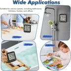 Waterproof Shower Clock Timer, Bathroom Clock with Countdown, Touch Screen, Indoor Temperature, Suction Cup, LCD Digital Wall Clock for Bath, Kitchen