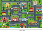 Kids Car Playmat, Kids Rug for Playroom Car Mat Town City Road Traffic Rugs, Play Mat for Floor, Extra Large Boys Kid Car Track Play Rug (Style Four, 59X 39.4 INCH)