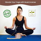 Satya Musk Incense Sticks, Satya Bng Insenses 15gmx12 Pack with Raajsee Incense Holder Bundle, Satya Nagchampa Natural Incense
