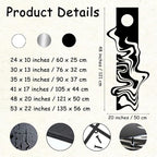 yumcake Modern Metal Wall Decor, Abstract Metal Wall Art, Modern Wall Decor, Abstract Wall Sculpture, Office Living Room Decor, Surprise Gift (White, 48 x 20 inches / 121 x 50 cm)