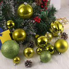 Lime Green 4.0" Large Christmas Balls - Christmas Tree Decoration Ornaments Shatterproof Hanging Balls for Birthday Halloween Holiday Wedding Decorations Set of 4pcs