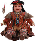 KINNEX COLLECTIONS SINCE 1997 24" Collectible Native American Indian Porcelain Doll D24687 (Dustos)