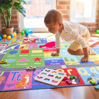 HOMORE Kids Rug, 6x9 Kids Educational Area Rugs for Learning Alphabet, Numbers, Colors, Season and Animal Words, ABC Rugs for Classroom Playroom