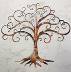 Handcrafted Swirled Tree of Life Metal Wall Art for Home