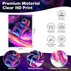 NYZE Astronaut Space Tapestry for Bedroom, Glow in the Dark Room Decor Wall Tapestries, Cool Galaxy Planet Wall Hanging, Wall Hanging for Men Guys Gamer Room Dorm Living Room 44in×60in