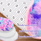 Noahas Oval Fluffy Hot Pink Rainbow Rug 2.6X5.3 Small Kids Rugs for Bedroom Girls Aesthetic,Bedside Bedroom Rug,Ultra Soft Runner Carpet Modern Shaggy Nursery Area Rugs Home Decor