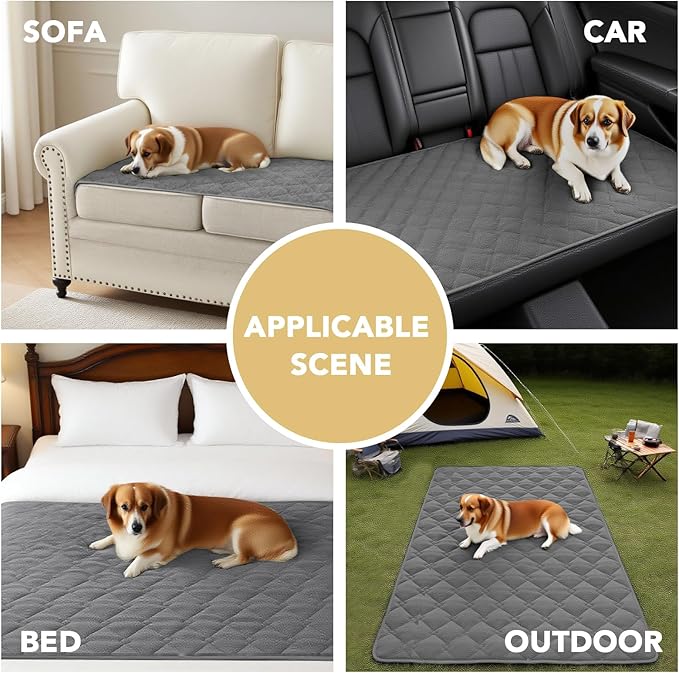 H.VERSAILTEX Couch Cover Chenille Pet Fuzzy Sofa Covers for 3 Cushion Couch Anti Slip Washable Sofa Slipcovers with Strap Soft Couch Protector Cover for Dogs Cats Kids(27.6" x 82", Light Grey)