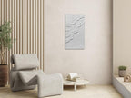 MyArton Abstract White Beach Waves Wall Art, Textured White Wall Art, Modern Canvas Handmade Oil Painting, 3D Thick Texture Wall Artwork for Home Decoration Framed Ready to hang Vertical 24x48inch