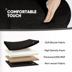 B FSOBEIIALEO Ottoman with Storage for Living Room, Sherpa Folding Storage Ottoman Foot Rest, 30 Inches Collapsible Bedroom Bench Black
