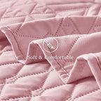 akkialla Twin Quilt Set, Pink Lightweight Microfiber Bedspread Coverlet, Boho Geometric Pattern, Soft All-Season Bedding, 2-Piece (1 Quilt, 1 Pillow Sham) | Breathable fabric, Modern style