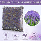 Treela 7 Pound Dried Lavender Bulk Dry Lavender Buds Fragrant Flower Petals for DIY Wedding Gift Crafts Home Fragrance Sachets