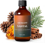 Aromadd Santal Diffuser Oil Inspired by Luxury Hotel Scent, Essential Oils for Waterless Diffuser, Warm Sandalwood & Amber Aroma, Long-Lasting & Natural Home Fragrance - 6.76 fl oz (200 mL)