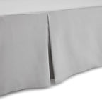 Amazon Basics Lightweight Pleated King Size Bed Skirt, Fade Resistant, Machine Washable, King, Light Grey, Solid