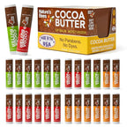 Nature's Bees Cocoa Butter Lip Balm, Lip Care for Dry Lips, Coconut Oil, Beeswax, Vitamin E, Aloe, & Shea Butter, 0.15 oz Each, 3 Flavors Coconut, Cherry, and Mint, 24 Pack - Packaging May Vary