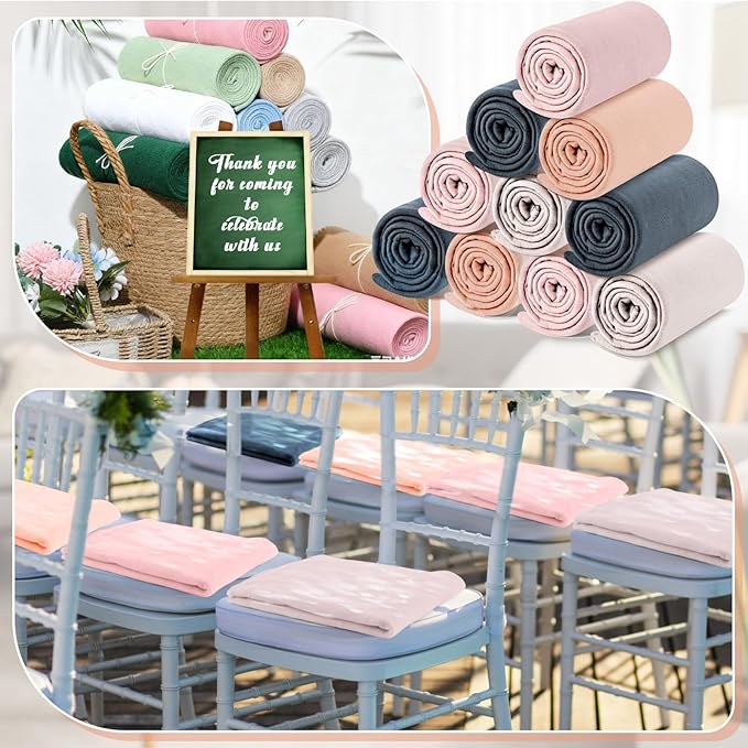 Newwiee 48 Pcs Fleece Throw Blankets Bulk 50'' x 60'' Oeko-tex Standard 100 Certified Spring Outdoor Wedding Guest Blankets Lightweight for Sleepover Donation Lap Pet Sofa Home (Pink Shades)