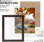 KTKDE 11x14 Picture Frame Set of 5,Wooden frames walnut, Vertical & Horizontal Wall Hanging for Wall Display,Studio Gallery Photo Frame for Photos, Posters & Art Prints