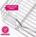 HOLDN’ STORAGE Heavy-Duty Premium Collection Pull Out Cabinet Organizer, Cabinet Drawer Slide Outs, Lifetime Limited Warranty - Basket Size 30" W x 21" D x 5" H, Anti-Rust Chrome Finish