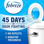 Febreze Bathroom Air Freshener, Odor-Fighting, Plug In Alternative, Air Fresheners for Home, Bathroom, & Kitchen, Closet Air Fresheners, Pet & Litter Box Odor Fighter, Refresh & Energize Scent, 4ct