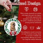 Personalized Custom Photo Ornaments for Christmas Tree - Ceramic Hanging Xmas Ornaments for Couples, Family, Wedding