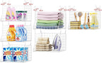 3-Tier Foldable Laundry Basket Organizer with Rotating Hooks - Space-Saving Over Washer and Dryer Shelf for Laundry Room Organization and Storage, Durable Wire Shelving Unit, White