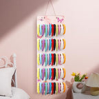 Tudomro Hanging Headband Holder for Girls Felt Hair Accessories Organizer with 60 Elastic Bands Bow Hanger for Girls Hair Bows Without Headbands(Butterfly,Pink, Purple)