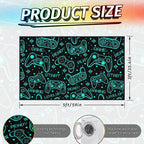 Gaming Rug for Boys Room - Games Theme Fluorescent Green Rug Gaming Room Decor Gamer Area Rugs for Bedroom Teen Boy Video Game Carpet for Kids Room & Bedroom Anti-Slip Mat 35.4x59 in