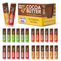 Nature's Bees Cocoa Butter Lip Balm, Lip Care for Dry Lips, Coconut Oil, Beeswax, Vitamin E, Aloe, & Shea Butter, 0.15 oz Each, 4 Flavors, Citrus, Coconut, Cherry, & Mint, 24 Pack - Packaging May Vary
