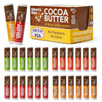 Nature's Bees Cocoa Butter Lip Balm, Lip Care for Dry Lips, Coconut Oil, Beeswax, Vitamin E, Aloe, & Shea Butter, 0.15 oz Each, 4 Flavors, Citrus, Coconut, Cherry, & Mint, 24 Pack - Packaging May Vary