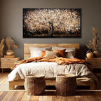 NBAODAN Large Wall Art Black and Gold Pictures Wall Decor Landscape Tree Posters Neutral Art Canvas Prints Paintings for Living Room Home Hotel 29"x 58"