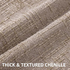 decorUhome Spring Oatmeal Chenille Euro Sham Throw Pillow Covers 24x24 Set of 2 Textured Soft Cozy Slubby Couch Pillow Covers Modern Farmhouse Boho Decorative Pillow Cases for Bed Sofa Living Room