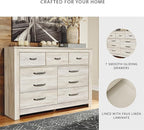 Signature Design by Ashley Bellaby Farmhouse 7 Drawer Dresser, Whitewash