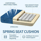 KEIKI Upholstered Accent Chair for Living Room and Bedroom,Modern Fabric Sofa Chair with Ergonomic Backrest, Supportive Cushioned Seat, Vintage Wood Legs for Reading, Relaxing, and Small Spaces