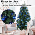 Royal Blue 2.5" Christmas Balls Christmas Tree Decoration Ornaments Shatterproof Hanging Balls for Birthday Halloween Holiday Wedding Decorations Set of 18pcs
