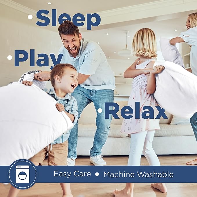 Martex 2-Pack King Size Bed Pillows - King Pillows Set of 2 - Twin Pack Pillows - Hotel Pillows - Cozy Premium Bedding - Pillows for All Sleep Positions