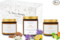 3 Pack Scented Candles for Home Aromatherapy Candle Gift Set Soy Wax Long Lasting Gift Birthday Mother's Thanksgiving Day Present (Amer Jar (Lime Basil + Lavender Lilac + Jasmine Sandalwood))