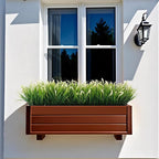 Artificial Faux Plants Flowers for Outdoor Decorations, Fake Monkey Grass for Outside Porch Patio, No Fade Realistic Greenery Plant, UV Resistant Artificial Shrubs for Courtyard Window Garden