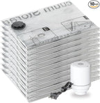 SUOCO 10 Jumbo XXL Vacuum Storage Bags with Electric Pump, Space Saver Bags, Compression Airtight Sealer Bags for Travel, Clothes, Pillows, Comforters, Blankets