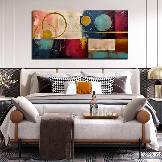 Abstract Canvas Wall Art Modern Living Room Bedroom Home Office Wall Decor Dark Color Abstract Picture Framed Canvas Prints Ready to Hang Size 30x60