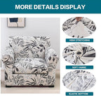 KRFOONN 2 Piece Chair Covers Printed Sofa Covers Couch Covers Washable Armchair Sofa Couch Slipcover Furniture Protector with Elastic Bottom for Living Room (Armchair, Color34), Small