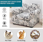 KRFOONN 2 Piece Chair Covers Printed Sofa Covers Couch Covers Washable Armchair Sofa Couch Slipcover Furniture Protector with Elastic Bottom for Living Room (Armchair, Color34), Small