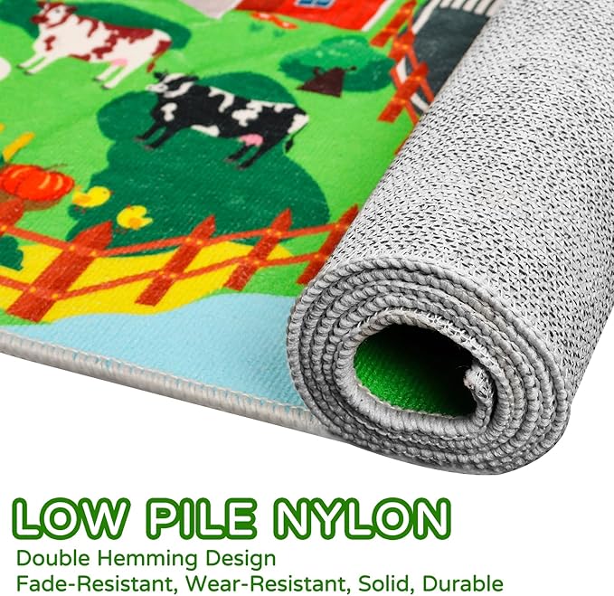 Kids Carpet Car Play Rug, City Life Traffic Road Kids Rug Playmat,Non Slip Children Educational Game Car Mat Area Rug for Playroom Baby Toddler Boys Bedroom Classroom (118X78.7 INCH, Style 1)