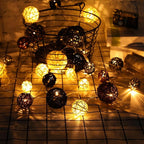 Patelai 72 Pcs Wicker Rattan Balls Decorative Balls for Vase Centerpiece Bowls Orbs Filler for Spring Summer Craft Home Decor, 4 Sizes(White, Dark Gray, Brown, Black)