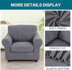KRFOONN 2 Piece Chair Covers Printed Sofa Covers Couch Covers Washable Armchair Sofa Couch Slipcover Furniture Protector with Elastic Bottom for Living Room (Armchair, 67), Small
